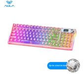 AULA F98PRO Transparent Wireless Mechanical Keyboard Bluetooth 2.4G Hot Swappable RGB Backlit Custom E-sports Gaming Keyboard