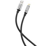 Xo cable nb251 carga rapida usb - lightning - 6a - 1m - color negro