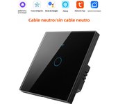 Tuya Smart Wifi Light Switch No Neutral Wire Touch Panel EU 1/2/3 Gang Wall Switch Wireless Control Voice Control Alexa Google