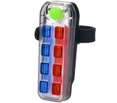 Bicycle Tail Light Safety Warning Red Blue Light Rechargeable Bike Rear Lights 8 LED Waterproof Outdoor MTB Cycling Taillight