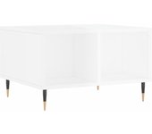 vidaXL Mesa de centro madera contrachapada 60x50x36,5 cm Blanco, Negro, Blanco brillante Mesita de Salón o Comedor o Auxiliar Mesa de Café Meuble Salón