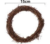 8-30CM Hot Christmas Artificial Wreath Wicker Vine Ring Round/Heart Shape Festival DIY Craft Rattan Garland Xmas Party Decor
