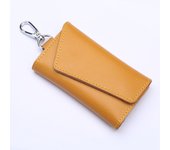 Genuine Leather Keychain Men Women Key Holder Organizer Pouch Cow Split Car Key Wallet Housekeeper Key Case Mini Card Bag