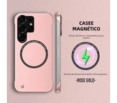 Magnetic Metal Painting Ultra Thin Frameless Phone Case For Samsung Galaxy S22 S21 FE Plus Note 20 Ultra Wireless Charging Cover