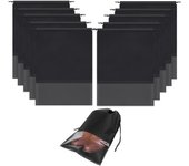 Bolsa de viaje portátil para Zapatos, color Negro, paquete de 10, ahorra Espacio y es Polvo Resistant (13x17,32 pulgadas), color Negro