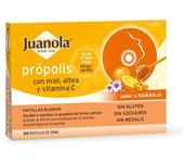 JUANOLA Própolis con Miel, Altea y Vit C sabor Naranja 24 Pastillas Blandas ✅ Entrega 24/72h