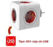 Multiprise Usb C Plug Socket Power Strip Switch Extension 4 Outlets Euro Powercube Network Filter Overload Protection for Home