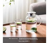GIANXI Summer Cold Water Bottle Pyrex Glass Cold Water Bottle Juice Pot explosion-proof Home Water Bottle Set Cup Tie Pot