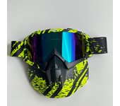 Windproof Outdoor Mask Glasses Men Off-road HD Lens MX MTB ATV Anti-Fog Full Face Protection Tactical Helmet Mask Adjustable