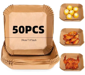 50/100/300pcs Air-Fryer Paper Liners Paper Non-Stick Parchment Paper Baking Disposable Paper Airfryer Baking Paper kitchenware