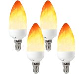 Lot de 4 ampoules à LED E14 2 W 25 lm 28 x 2835 SMD AC 85-265 V pour décoration domestique, chambre, salon, bar, htel, clubs, ja