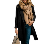 Women's Jackets Wool Blends Autumn Winter Trench Coat Flip Collar Warm Lining Coat Long Jacket Streetwear Women's Clothing M-3XL