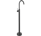 VALAZ Grifo tótem de lavabo exenta/ bañera negro mate monomando serie Ebro