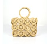 Yogodlns Summer Hollow Out Straw Bag Women Handmade Weave Handle Bag Beach Ladge Capacity Handbag Casual Rattan Lady Beach Bag