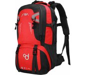 Ociodual Mochila Senderismo 40L Roja Ligera Impermeable Mochila Viaje Supervivencia Plegable Mochila Mujer Camping Mochila Hombre Trekking Montaña Mochilas Marcha Nórdica Deporte