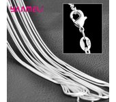 5PCS Solid 925 Sterling Silver Stamp Jewelry Chains Necklace with Lobster Clasps fit Men Women Pendant 18 Designs 16-30 Inch