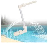 Fuente de piscina en Cascada, Fuente de piscina sobre el suelo, rociador de Amistad ajustable en Altura, accesorio de Fuente de Chorro para Estanque de Jardín Aire Libre, adapta a la mayoría de 3-3 Chorros SSITO