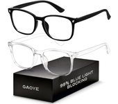 Blue Light Blocking Glasses - Fashion Square Fake Eyeglasses, Anti UV Ray Computer Gaming Glasses Blue Blockers for Women/Men