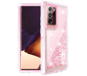 Heavy Duty Transparent Glossy for Samsung Galaxy S23 S24 Ultra S22 S21 S20 S10Plus Note 20 Shockproof Liquid Glitter Rugged Case