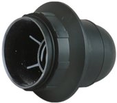 Portalámparas E27 con a rosca y arandela Color Negro 4 A 250 V Electro DH. 12.093/N 8430552085927