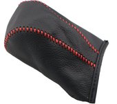 Leather Car AT MT Gear Head Shift Knob Cover Gear Collars for Mitsubishi Outlander Lancer Evolution Pajero ASX Accessories