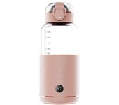 Calentador de biberones inalámbrico y portátil, temperatura ajustable, 300 ml, ideal para viajes, exteriores, coche y avión - Rosa