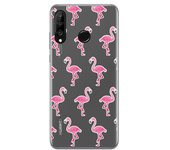 Tumundosmartphone Funda Gel Transparente para Huawei P30 Lite diseño Flamenco Dibujos