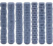 7 rodillos textura arcilla polimérica REDPALACE Crafts, herramientas para modelar cerámica DIY, patrones decorativos para artesanía, ideal para Warhammer, HeroQuest y más | 78mm x 12,5mm