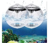 Luz solar para piscina, 2 piezas de luz flotante para piscina, 7 LED que cambian de color, luz solar impermeable para exteriores, lámpara solar para piscina, estanque, decoración de fiestas