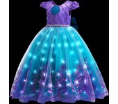 2025 Evening Party Girls LED Lights Elsa Anna Kids Princess Dress Coslplay Halloween Luminous Prom Gowns
