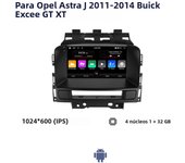 7 Inch 2Din Car Radio For Opel Astra J 2011 - 2014 Buick Excelle GT XT Multimedia Player Navigation GPS Carplay Android Auto DSP