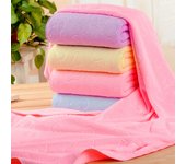1pc Cute Bear Textured Lightweight Shower Towel, Super Fine Microfiber Absorbent Bath Towel, Beach Essentials, Bathroom Supplies