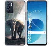 Funda Silicona para Oppo Reno 6 5G diseño Elefante Dibujos