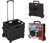 Trolley Plegable de Aluminio con Caja Plegable Negra 38x36x30cm Pp 30 L Peso Máximo 18kg - Piezas y Accesorios para Herramientas Manuales