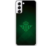 Funda original compatible con Samsung Galaxy S21 Plus - S30 Plus - Real Betis Balompié Escudo verde sobre textura