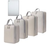 Set de 6 bolsas de viaje compresibles organizador de maleta impermeable de nylon con manilla portátil cubos de almacenamiento para maleta