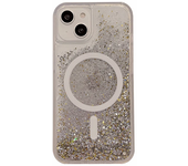 Liquid quicksand glitter magnetic phone case suitable For iPhone12 13 14 15 16 ProMax Plus phone thick anti drop protective case