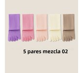 5 or 10 Pairs Women Sports Toe Socks with Separate Fingers High Tube Five Finger Cotton Crew Socks Yoga High Quality