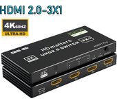 HDMI 2.1 Switch 4K 120Hz HDR 60Hz 4K/8K HDMI Auto Switch 3 in 1 out HDMI Switcher Slector Hub Switch HDMI w/remote for PS5 Xbox