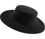 Fedora de Ala Ancha Clásico español para hombre, sombrero multiusos para adultos, Negro color, Talla única 56-58 cm