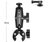 Bicycle Riding Clip Fixed Bracket Bike Handlebar Mount Holder Adapter Clamp Base w 1/4 for Gopro Action Osmo Insta 360 X4 X3