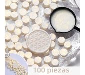 100pcs Aurora Borealis Octagonal Wax Seal Beads,Navy Blue Fiery Paint Wax Grain Glitter Polariser Stamp Sealer Wax for Letter