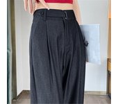 Seoulish Summer Jeans Women's Denim Pants 2024 New Straight Leg High Waist Draping Ice Silk Floor Length Wide Leg Pants Female