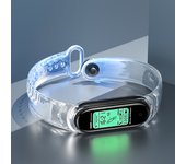 Silicone Strap For Xiaomi Mi Band 6 5 4 3 Transparent Change Color Light Wrist Bands Bracelet For Miband5 6 Sports Waterproof