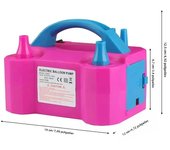 Electric Air Balloon Pump, Portable High Voltage Double Hole AC Inflatable Electric Balloon Pump, Dual Nozzle Inflator/Blower