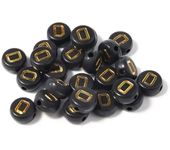 100-500PCS Acrylic Black Gold Color A-Z 26 Letter Beads Round Shape Alphabe Beads for Jewelry Making DIY Bracelet Accessories