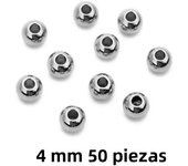 20/50pcs Stainless Steel Big Hole Spacer Beads 3 4 5 6mm Rose Gold Color Loose Round Charm Beads For DIY Bracelet Jewelry Making