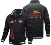 Fine printed Indian baseball jacket, motorcycle jacket, bomber pilot fashion, spring and autumn specials