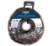 Carrete cable paralelo textil trenzado h05v-k 3 g 1,00 mm² marrón, 25 m