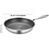 Reusable Frying Pan Nonstick Wok Pan Steak Cooking Pot Skillet Saucepan Induction Single Sided Honeycomb Skillet Cookware